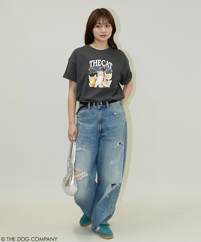 THE DOG / THE CAT Collegiate Style T-Shirt Limited Edition