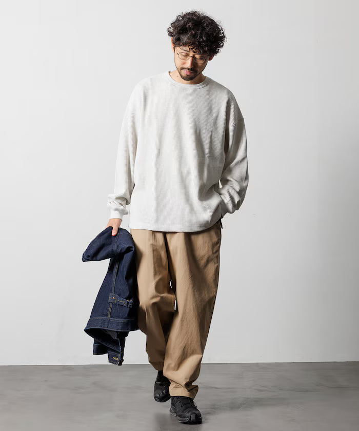 Big Silhouette Long Sleeve Waffle Thermal L/S T-shirt [Limited Edition]