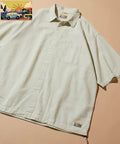 FREAK'S STORE for BEACH & FES Seersucker Spindle Regular Collar Short Sleeve Shirt - White Stripe