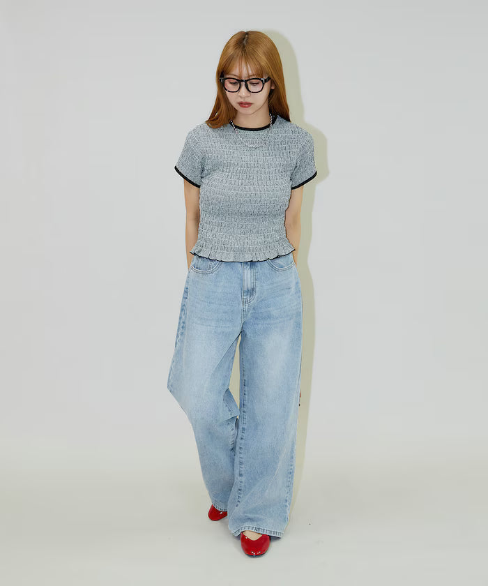 Shearing Design Check Pullover Shirt