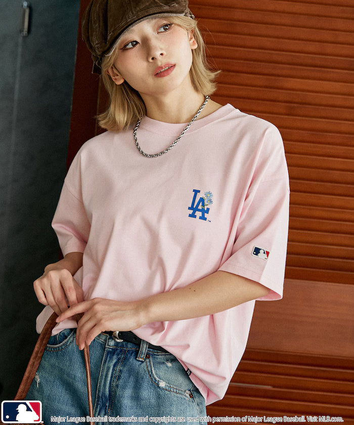 Limited Edition MLB One Point Flower Embroidery T-Shirt