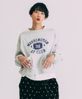 Boat Neck Short Sweatshirt - Gray