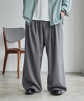 Tuck Wide Slacks [Limited Edition] - Gray