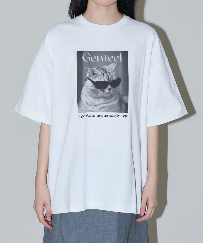"Genteel" Cat Animal Print T-Shirt Limited Edition
