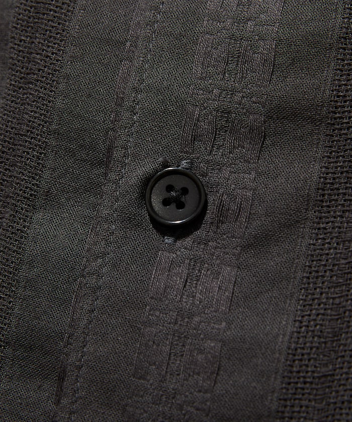 Relaxed Fit Allover Jacquard Open Collar Shirt [Limited Edition]
