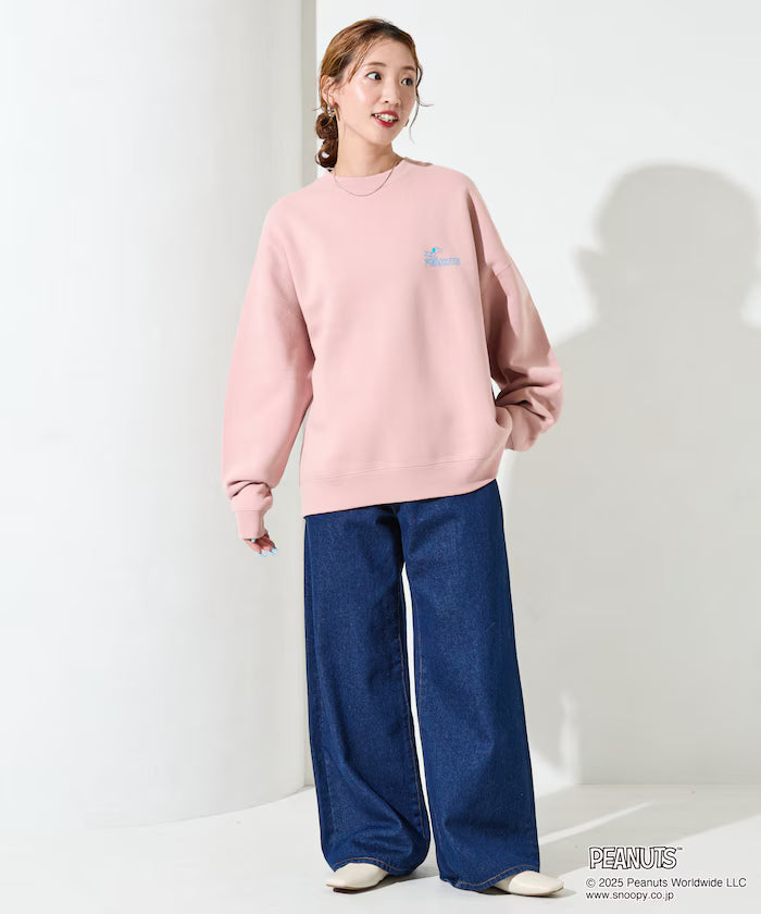 PEANUTS/Peanuts Exclusive Back Print Crew Neck Sweatshirt/Snoopy 【Limited Release】