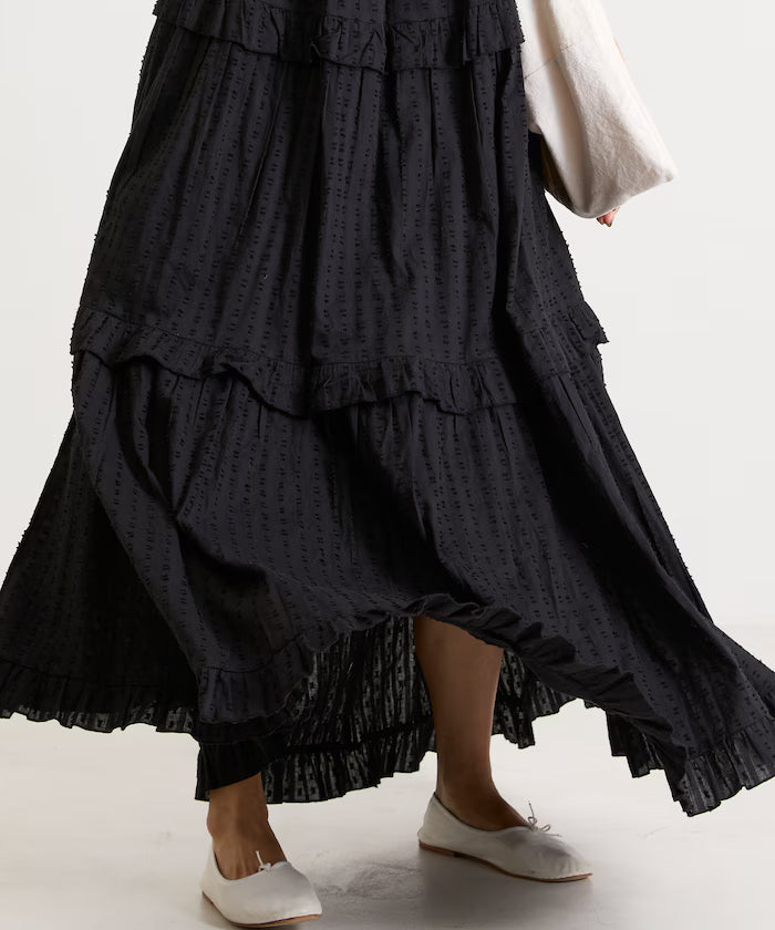 India Dobbie Tiered Frill Camisole Dress