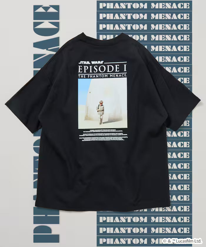 STAR WARS EPISODE 1/Star Wars Exclusive Big Silhouette Back Print Crew Neck T-shirt 【Limited Edition】