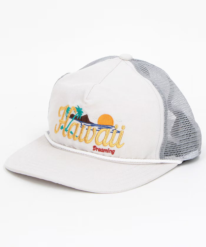FREAK'S STORE for BEACH & FES Vintage-like Trucker Mesh Cap - HAWAII WHT