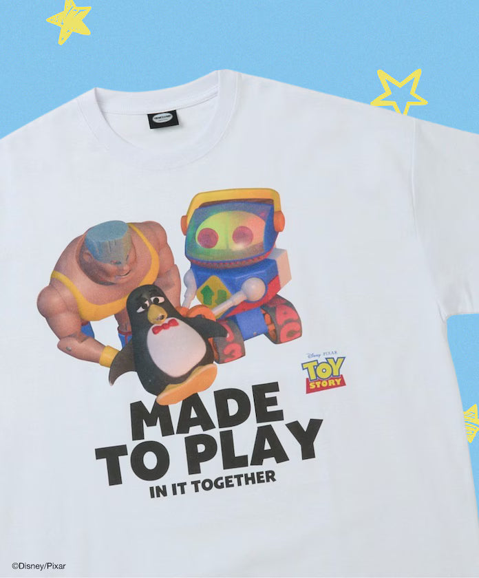 [April 20 12:00 release][Made to Order Product] 'Toy Story' Exclusive Character Print Crew Neck T-shirt Limited Edition - White-Wheezy