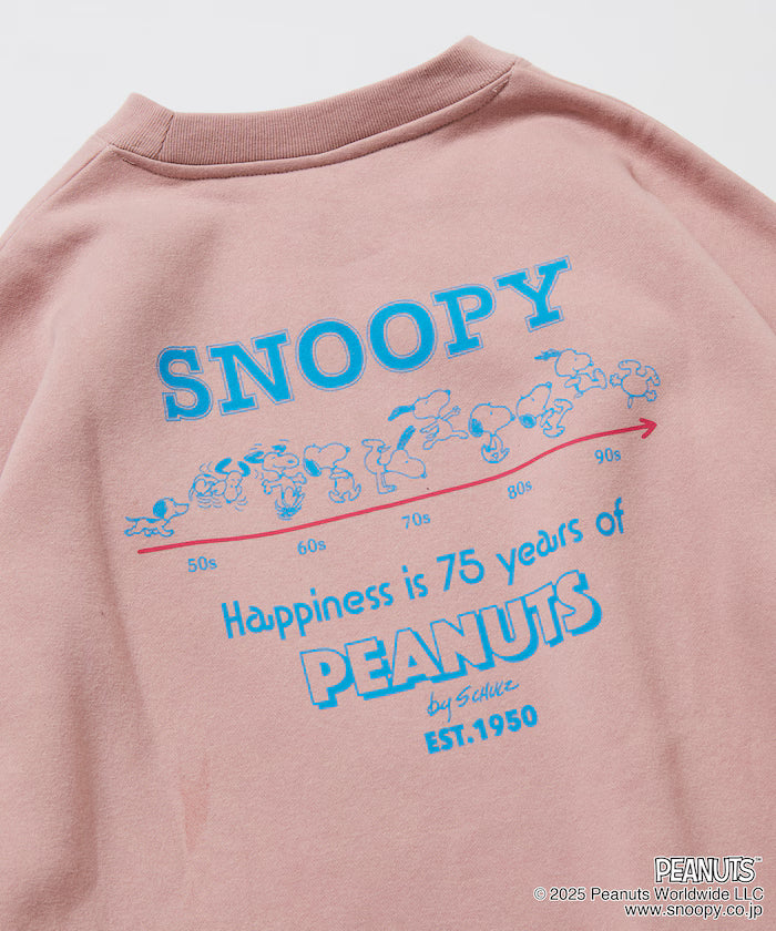 PEANUTS/Peanuts Exclusive Back Print Crew Neck Sweatshirt/Snoopy 【Limited Release】
