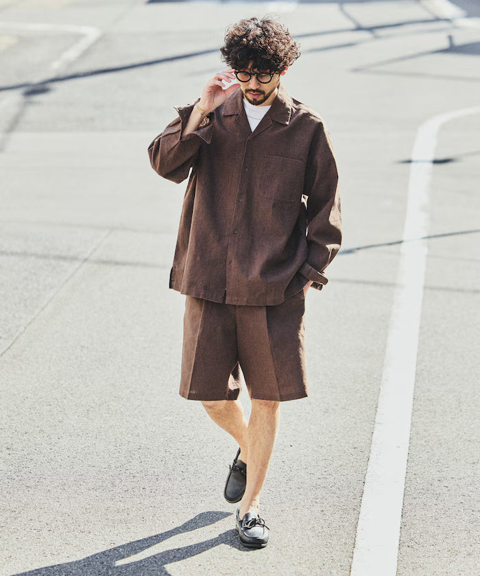 LINEN COTTON EASY SHORT PANTS