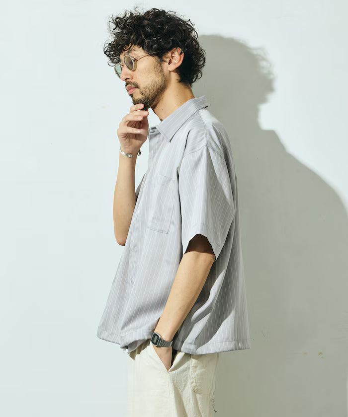 Spindle Stripe Short Sleeve Shirt / Compatible with Setup