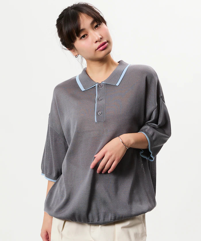 Limited Release Relaxed Fit Color Block Knit Polo Shirt