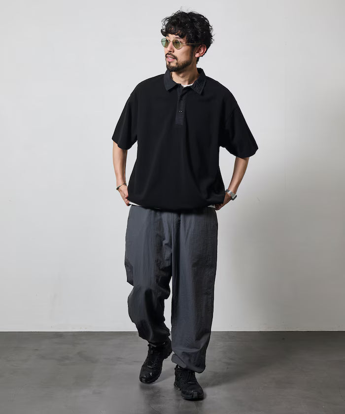 Big Silhouette Spindle Short Sleeve Tech Polo