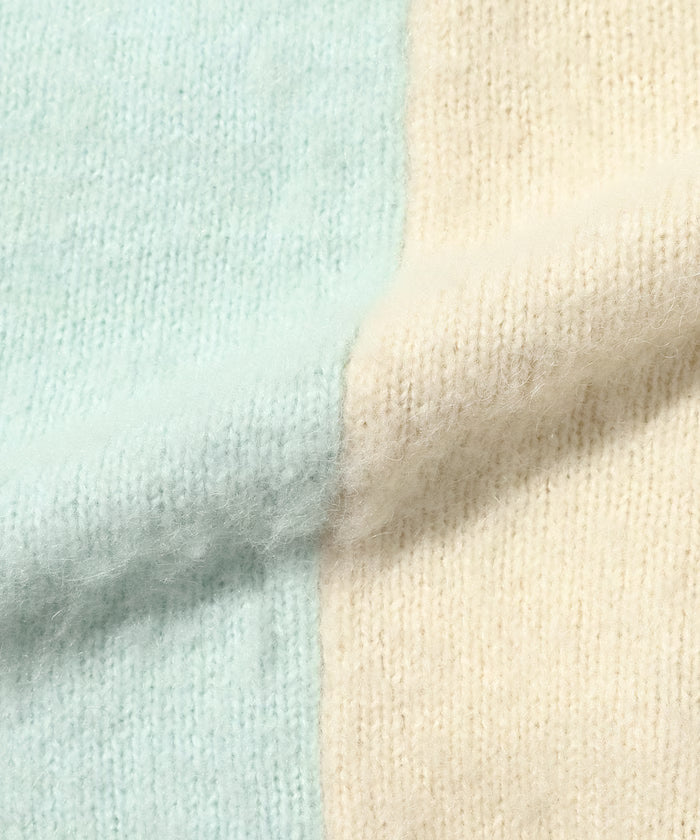 Alpaca Blend Bicolor Knit Vest