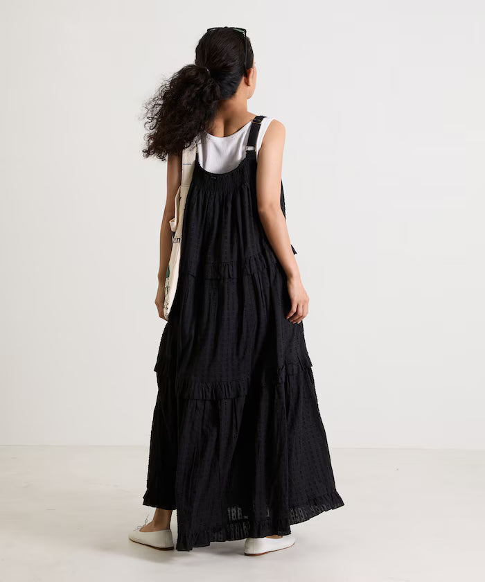 India Dobbie Tiered Frill Camisole Dress