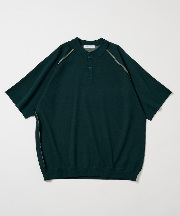 COOL TOUCH Double Face Color Polo Neck Knit Pullover Contact Cooling