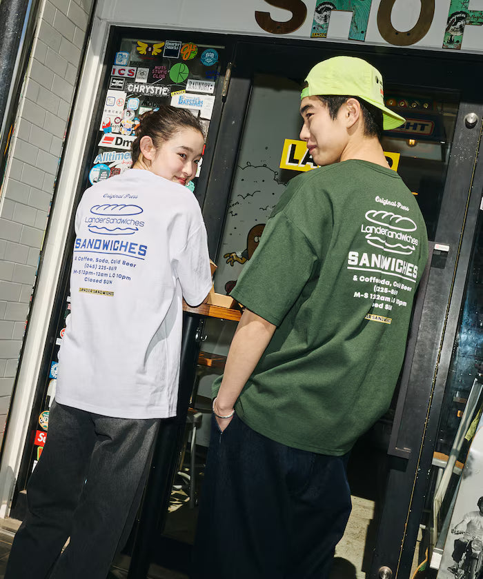 LANDER SANDWICHES×FREAK'S STORE/Lander Limited Edition Big Silhouette Back Print Crew Neck T-Shirt 【Limited Release】