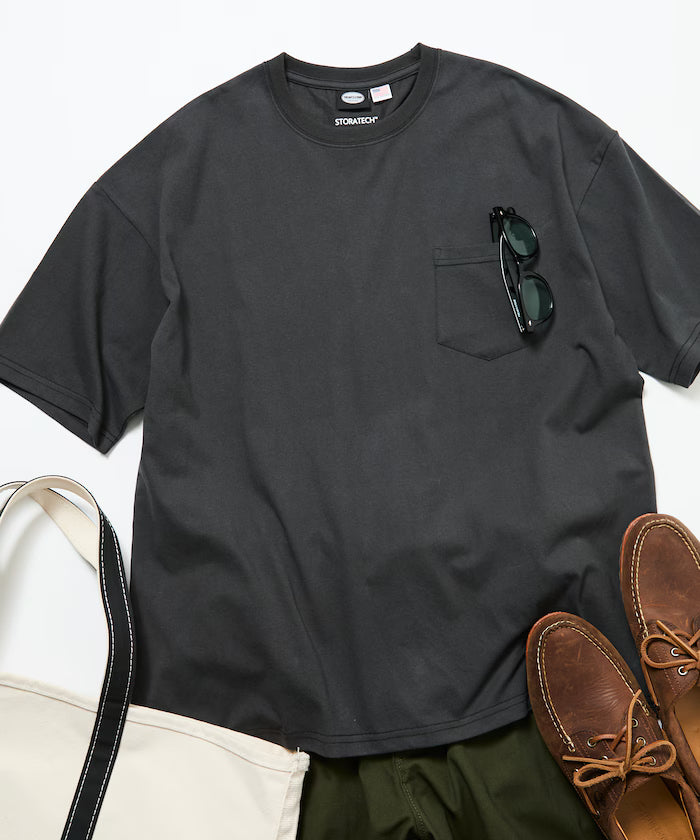 STORATECH Big Silhouette Pocket T-shirt/Antibacterial/Odor-resistant/Antimicrobial/UV Cut/Contact Cooling/Quick Drying 【Limited Edition】