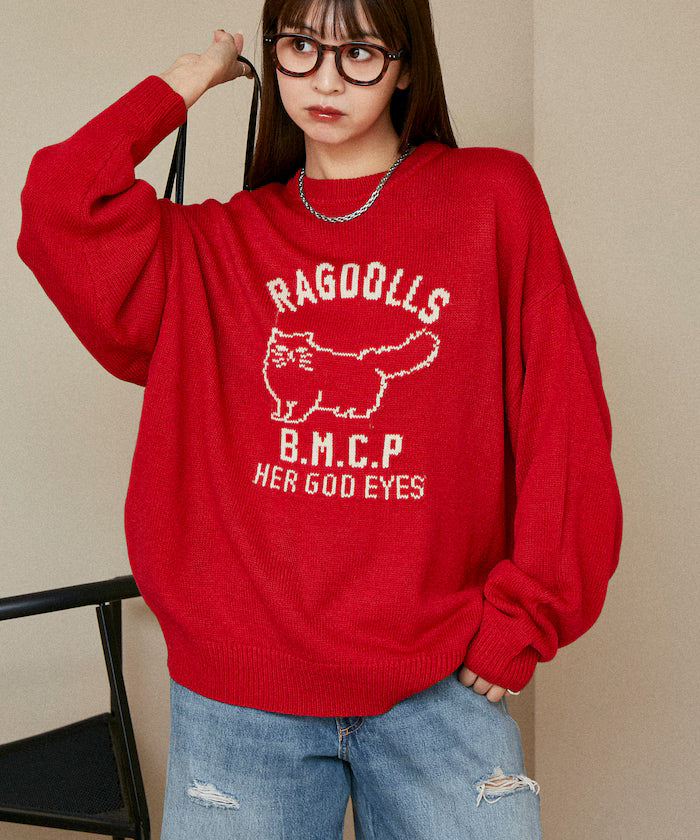 RAGDOLLS CAT Ragdoll Cat Jacquard Knit Limited Edition