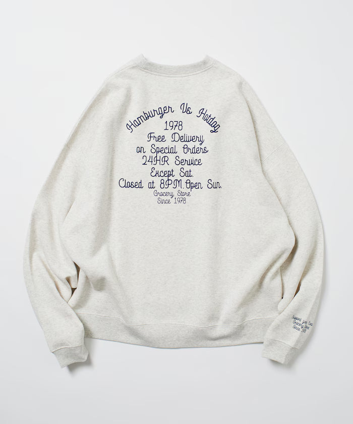 Big Silhouette Varsity Jacket Design Crew Neck Sweat / Back Print [Limited Edition]