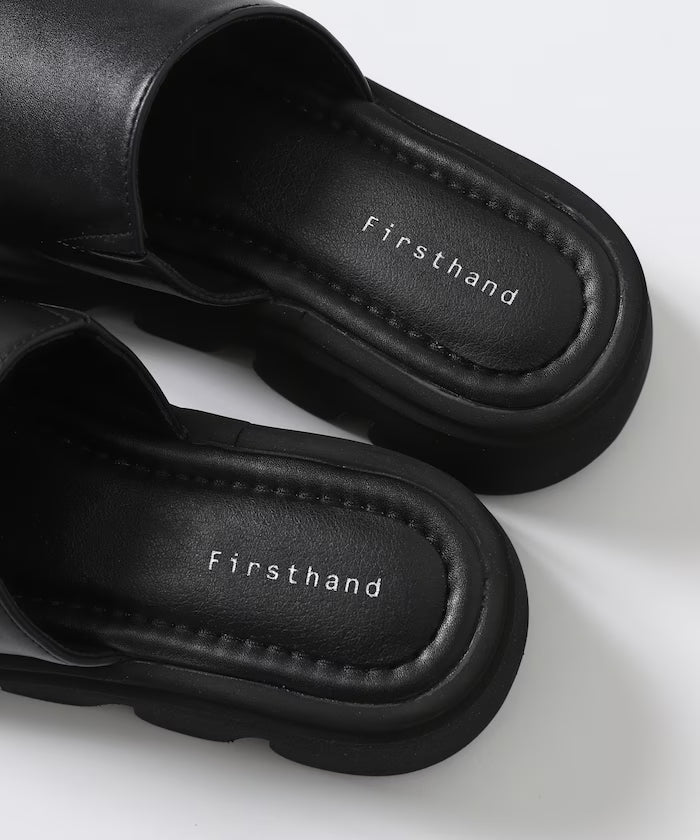 Volume Curved Sole Leatherette Covered Sandal