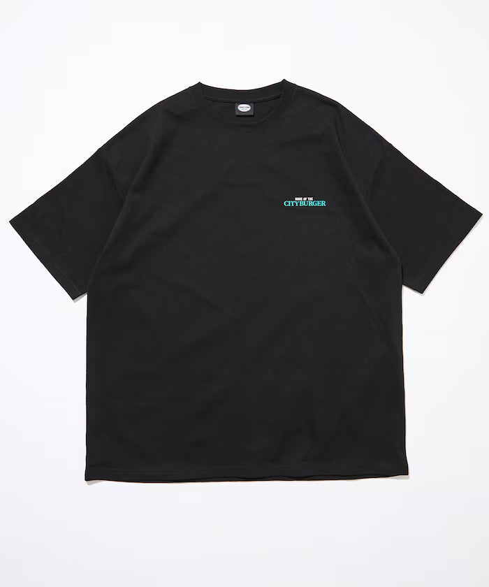 Big Silhouette Back Print Crew Neck T-Shirt / City Burger 【Limited Release】