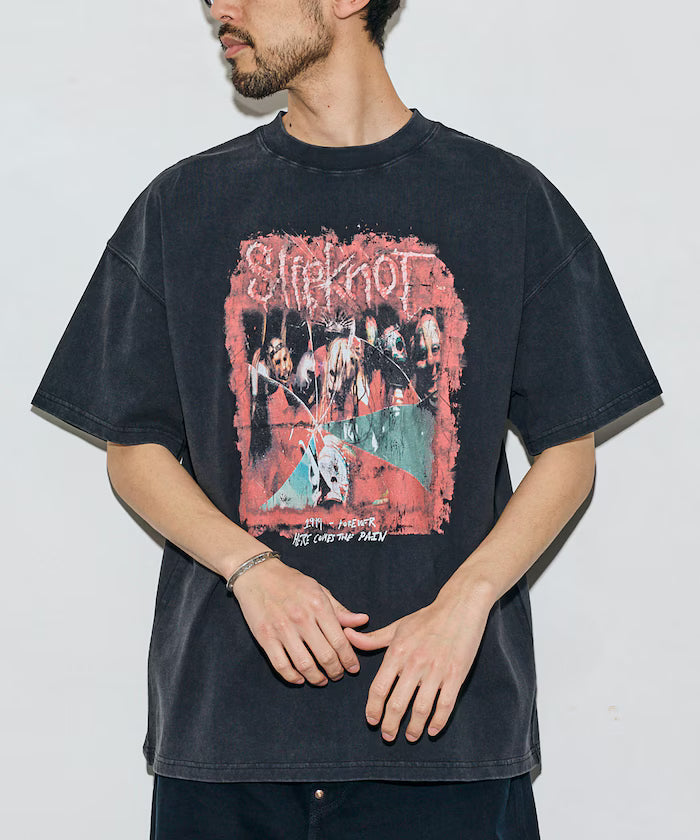 【EXCLUSIVE】Vintage-like Slipknot Back Print T-shirt / Slipknot