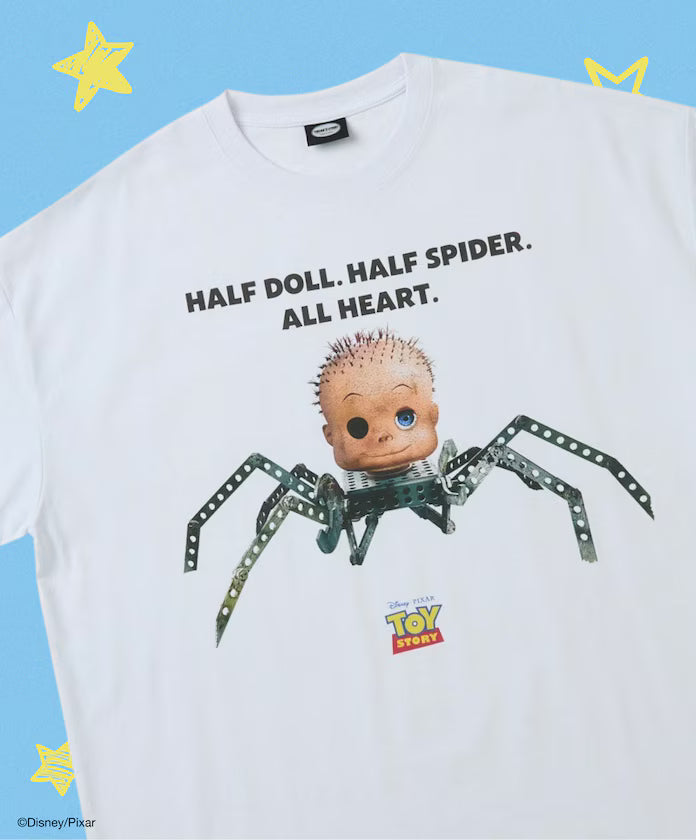 [April 20 12:00 release][Made to Order Product] 'Toy Story' Exclusive Character Print Crew Neck T-shirt Limited Edition - White-Baby Face