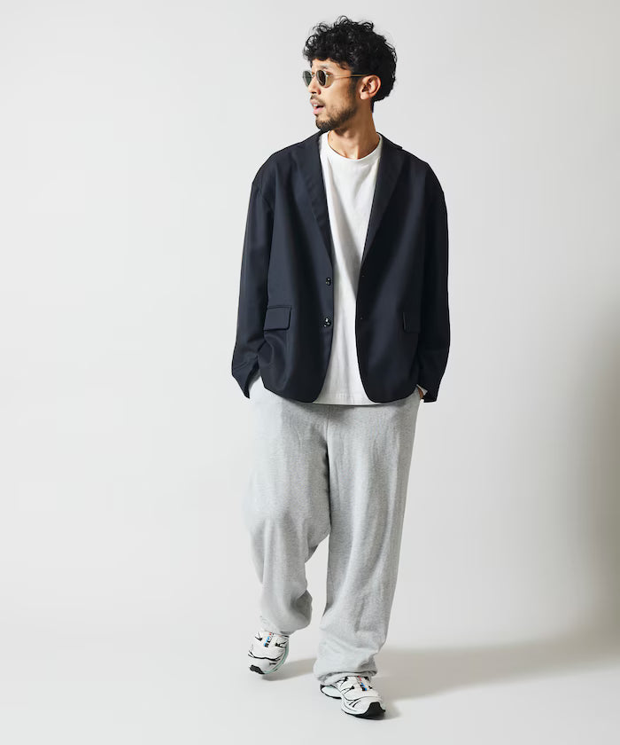 Sleeve-Contrast Tailored Jacket / Relaxed Fit