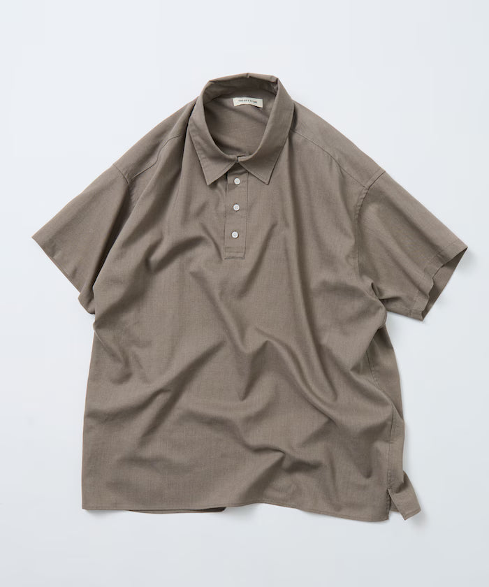 Relax Fit Relax Fit Linen Mix Polo Collar Shirt [Limited Edition]