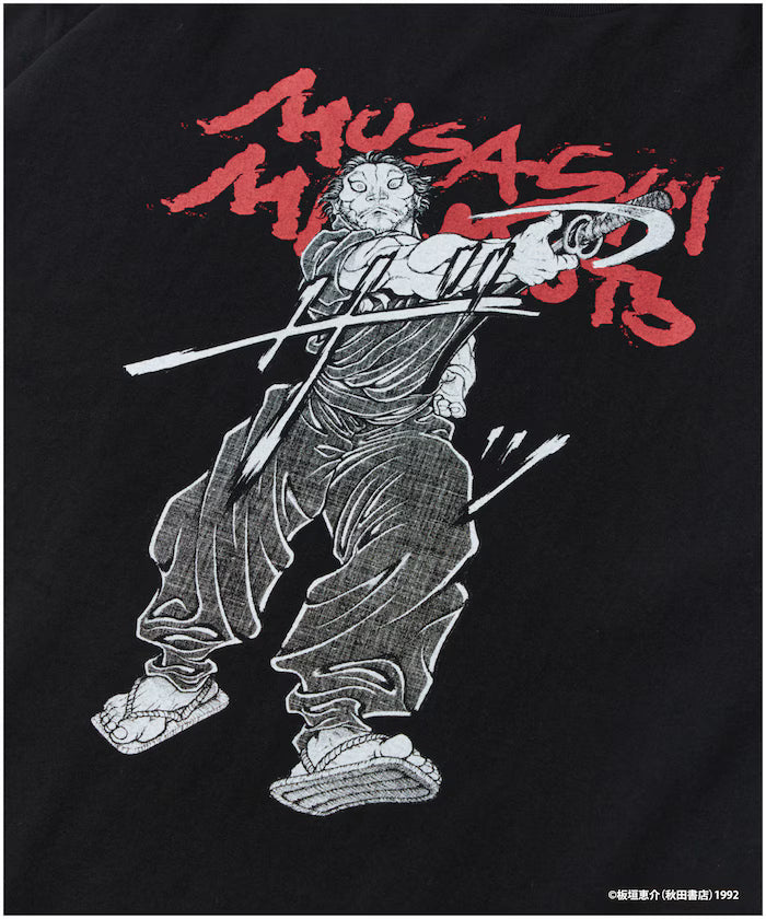 [Sale starts June 12, 12:00] Baki 'Niten Ichi Ryu/Miyamoto Musashi' Print Crewneck T-Shirt