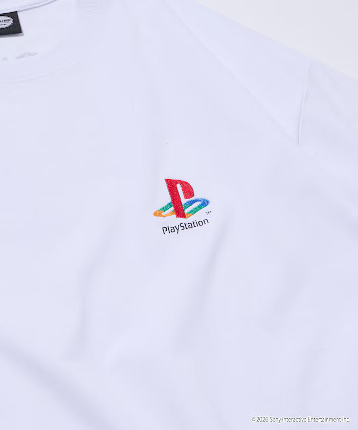 Big Silhouette Logo Back Print Crew Neck T-Shirt/PlayStation NEVER STOP 【Limited Edition】