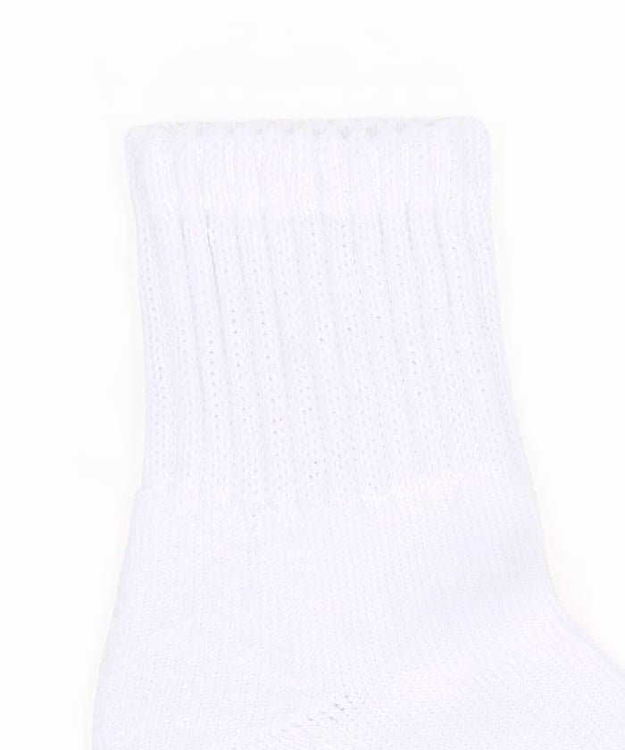 Sinking Plain White Quarter Socks (25.0-27.0cm compatible)