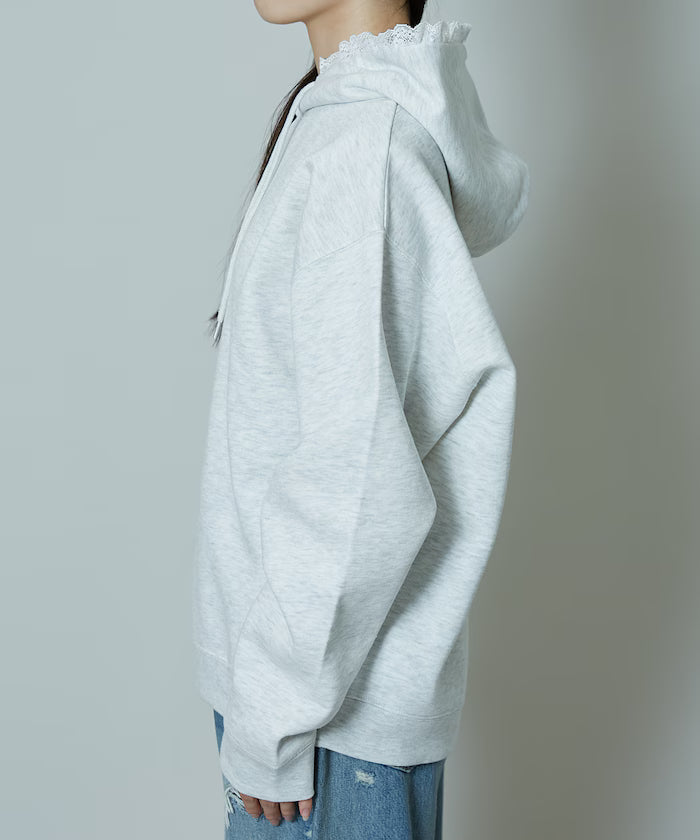 Hoodie with lace and brushed lining - Limited Release