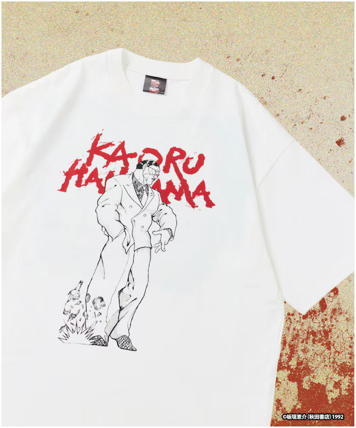 [June 12 12:00 Start of Sales] Baki 'Kaoru Hanayama/Yakuza Stand' Print Crew Neck T-shirt