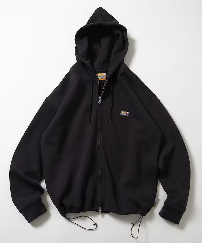 Big Silhouette Spindle Cardboard One Point Logo Sweat Zip-Up Hoodie