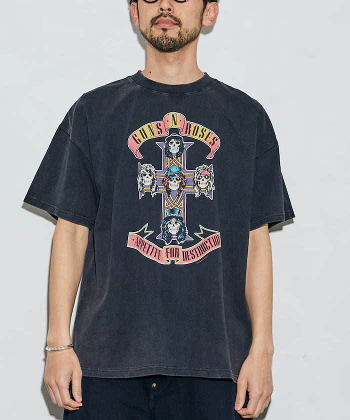 【EXCLUSIVE】GUNS N ROSES Guns and Roses Front Print Crew Neck T-Shirt
