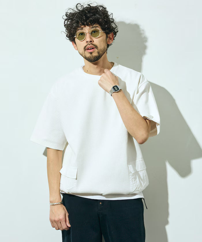 Side Pocket Spindle Tech Thermal Short Sleeve T-Shirt / Big Silhouette