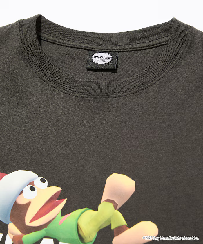 Big Silhouette Crew Neck Print T-shirt/PlayStation Sarugatchi/WHAT IS A PIPOSARU 【Limited Edition】