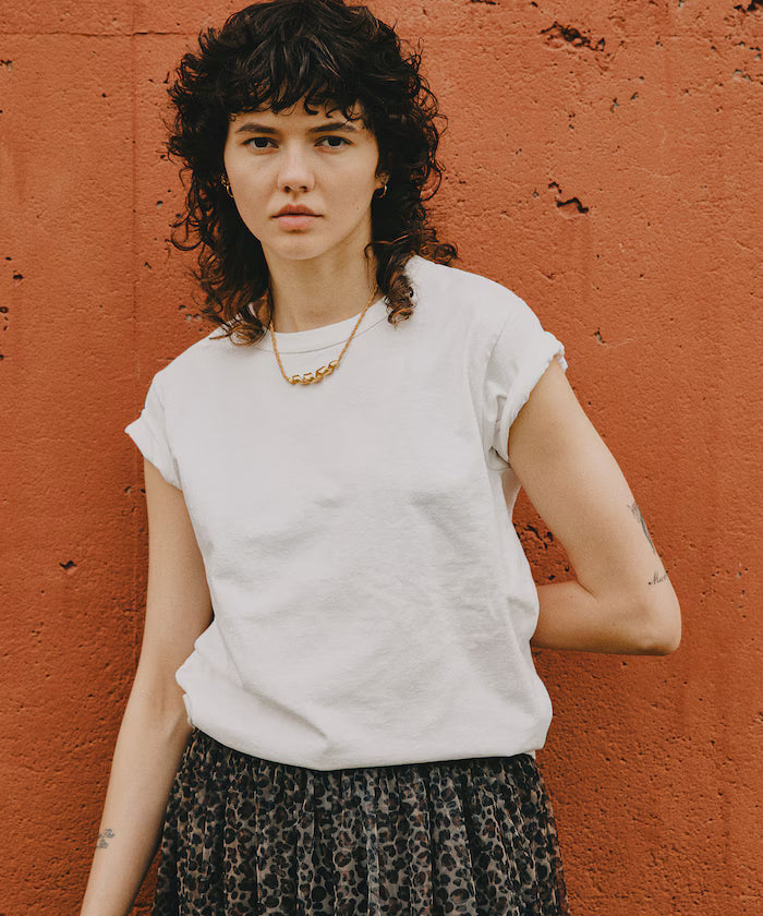 Oil Cut Process T-shirt - White