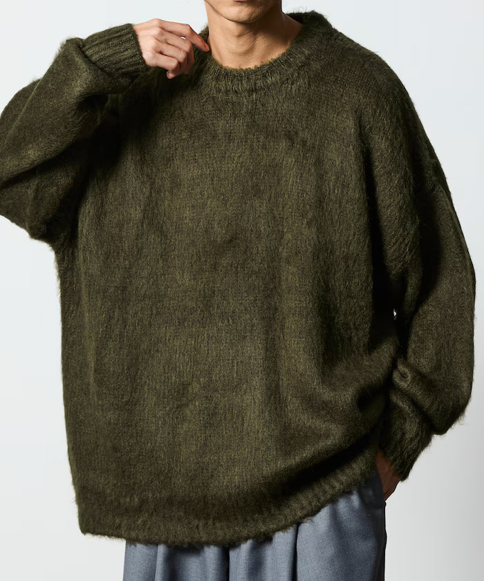 Relaxed Fit Crew Neck Pullover Shaggy Knit [Limited Edition]