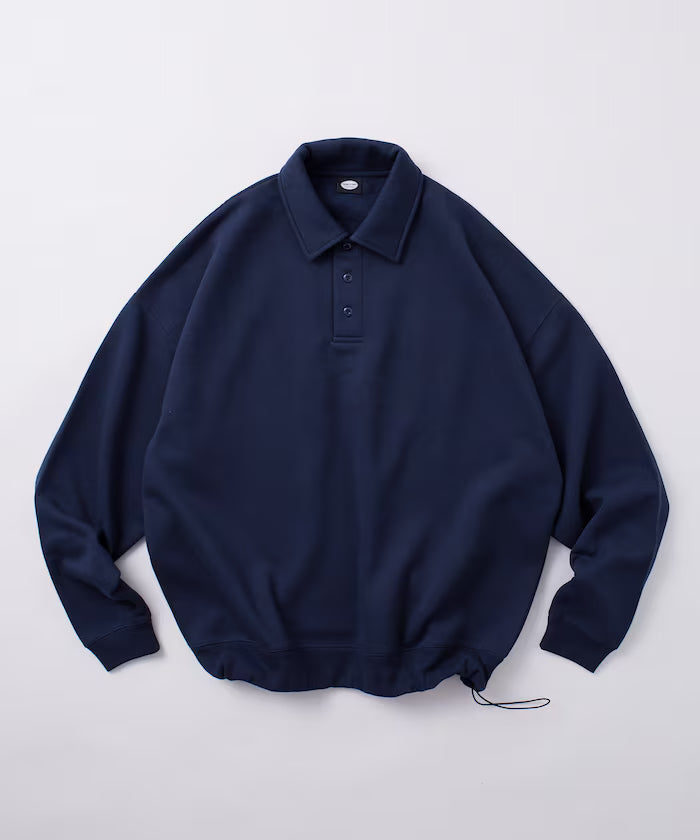 Relaxed Fit Spindle Polo Collar Sweat / Hem Code [Limited Edition] - Navy