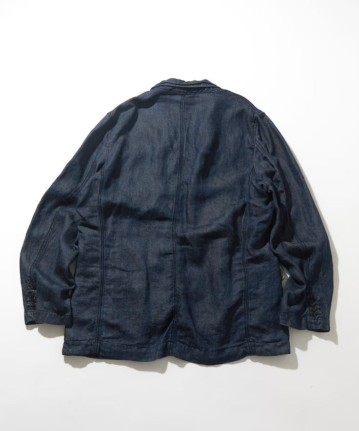 French Linen Denim Tailored Jacket