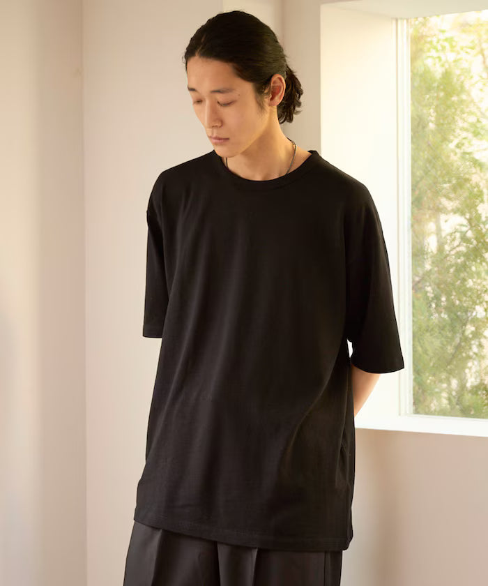 SUPER MERINO WOOL×INKEEP Crew Neck Short Sleeve T-Shirt
