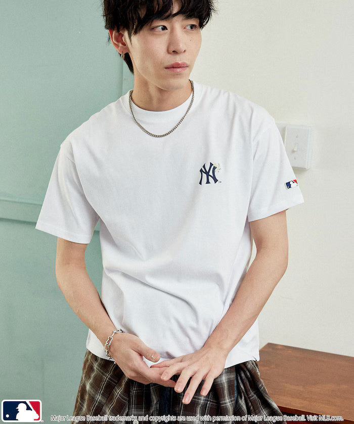 Limited Edition MLB One Point Flower Embroidery T-Shirt