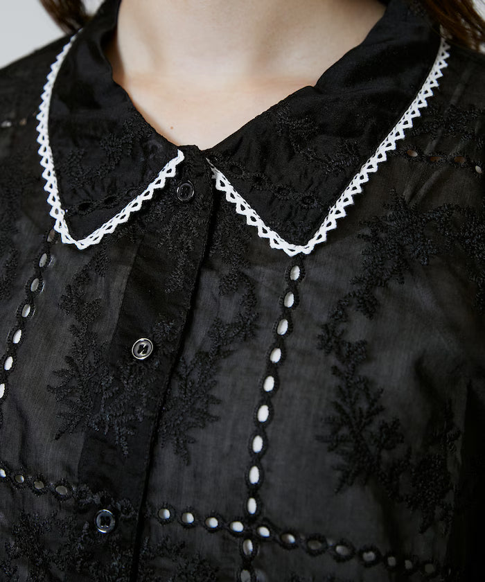 Pico race lace color collar lace shirt limited edition