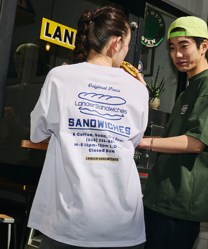 LANDER SANDWICHES×FREAK'S STORE/Lander Limited Edition Big Silhouette Back Print Crew Neck T-Shirt 【Limited Release】