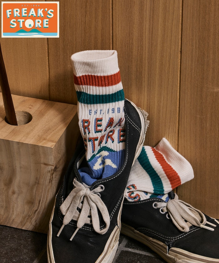 FREAK'S STORE for BEACH & FES Jacquard Tube Socks - Off x Blue